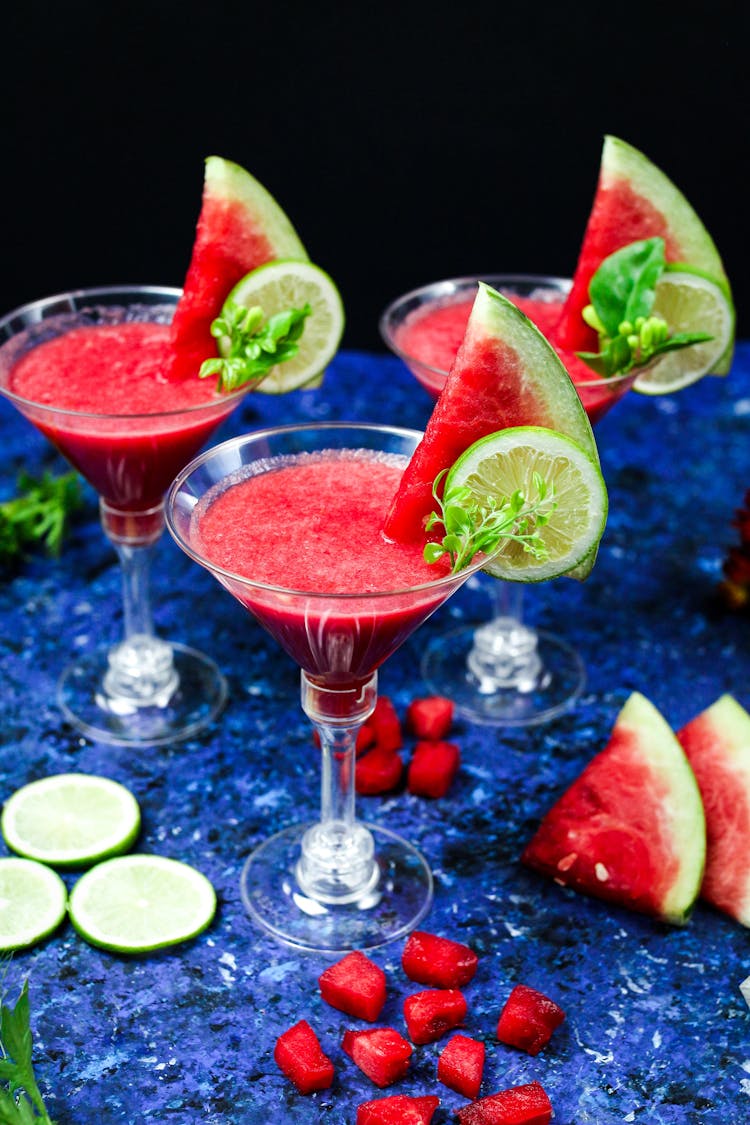 Drinks With Watermelon And Lemon