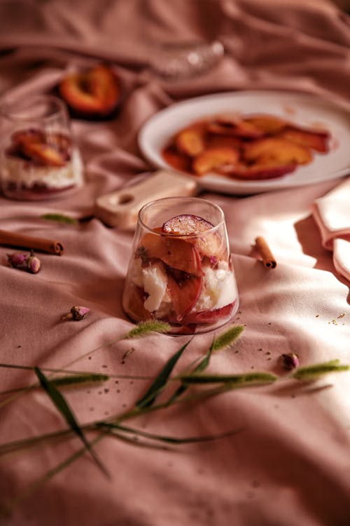 Dessert on Clear Glass Jar