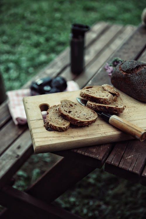 Brown Bread on Brown Wooden Chopping Board