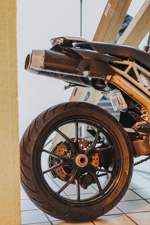 Rear Wheel of a Motorcycle · Free Stock Photo