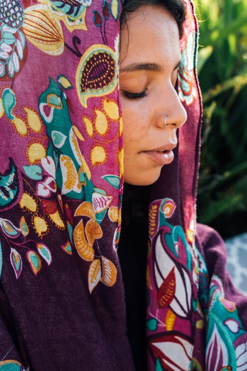 Close-Up Shot of a Woman Wearing Hijab