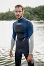 A Man Wearing a Full Body Rash Guard