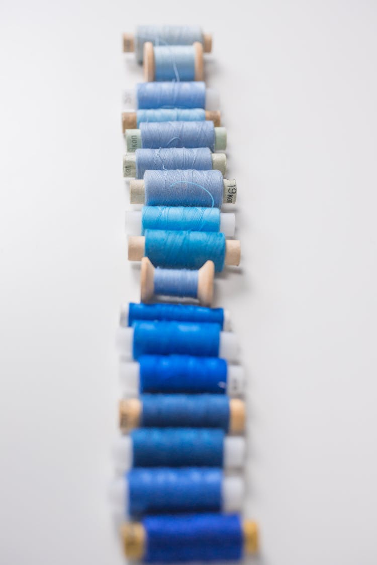 A Different Shades Of Blue Sewing Threads