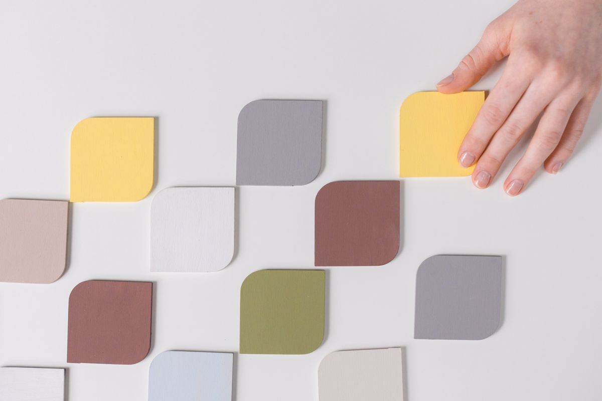 Muestrario de paletas de colores para paredes