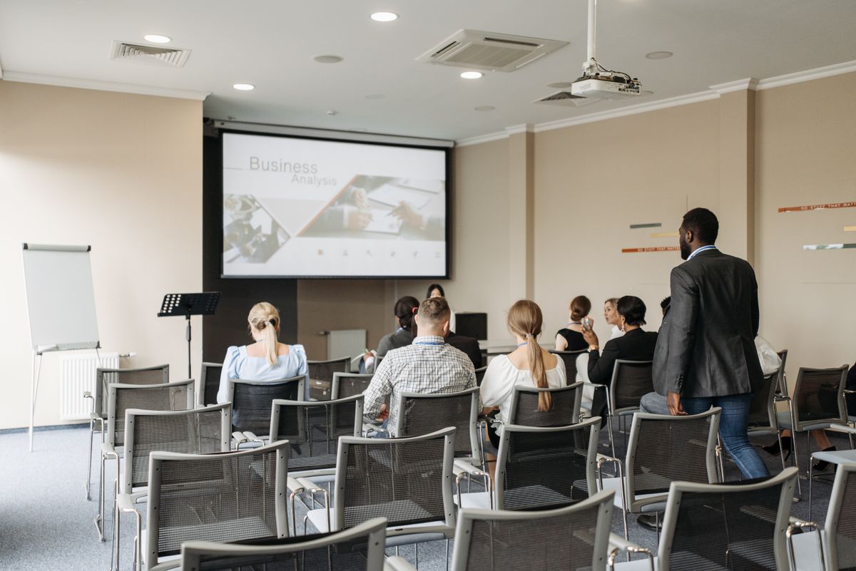 Attendees at an industry conference, for illustration