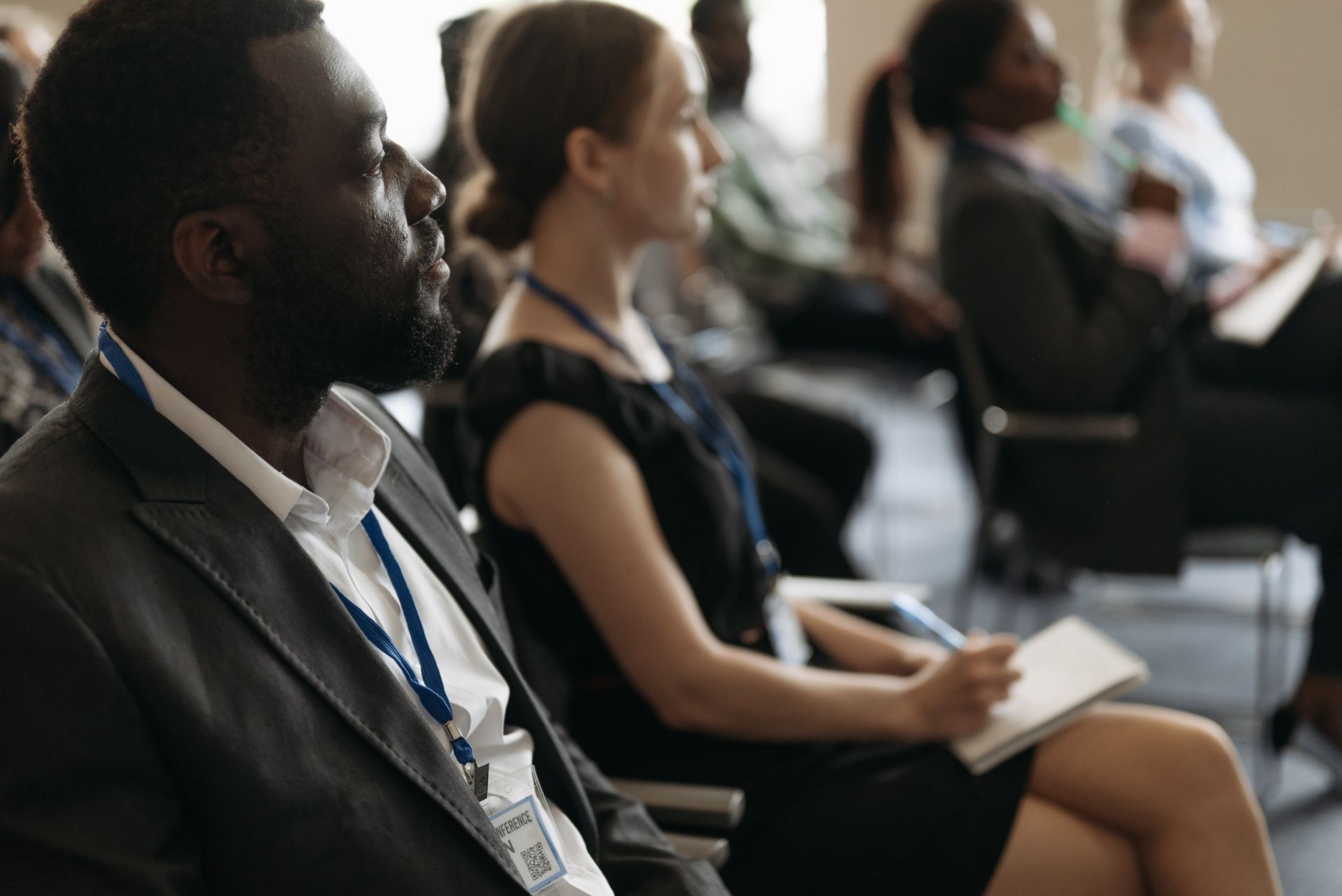 A Man Attending a Business Seminar