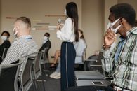 People Wearing Face Mask while Attending the Seminar