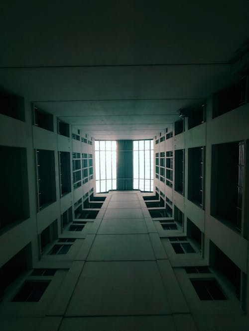 Skylight of a Concrete Building Interior 