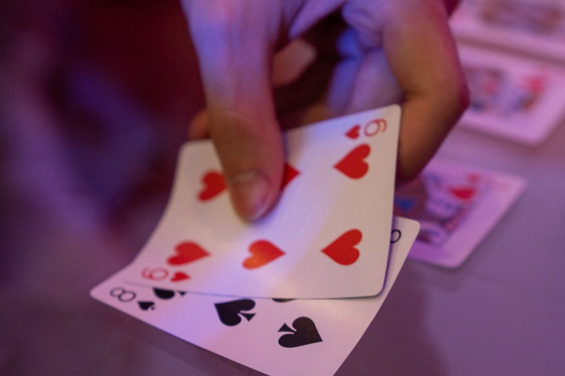 Free Two Pieces of Playing Cards Stock Photo