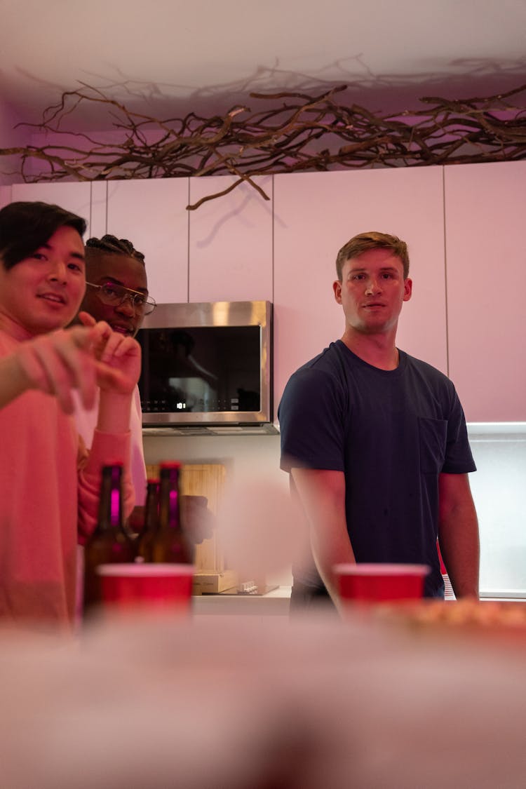 Friends Playing Beer Pong