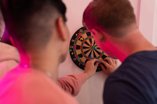 Men Playing Dart