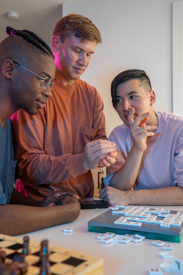 Friends Playing Scrabble