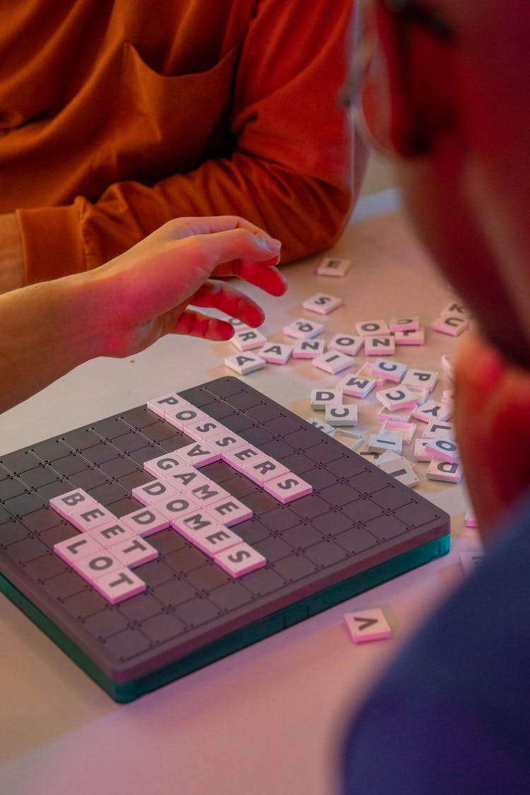 Men Playing Scrabble 