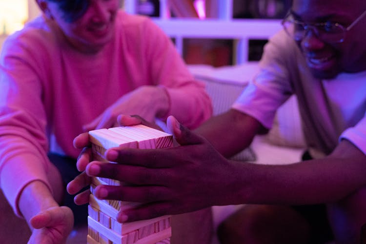 People Playing Jenga