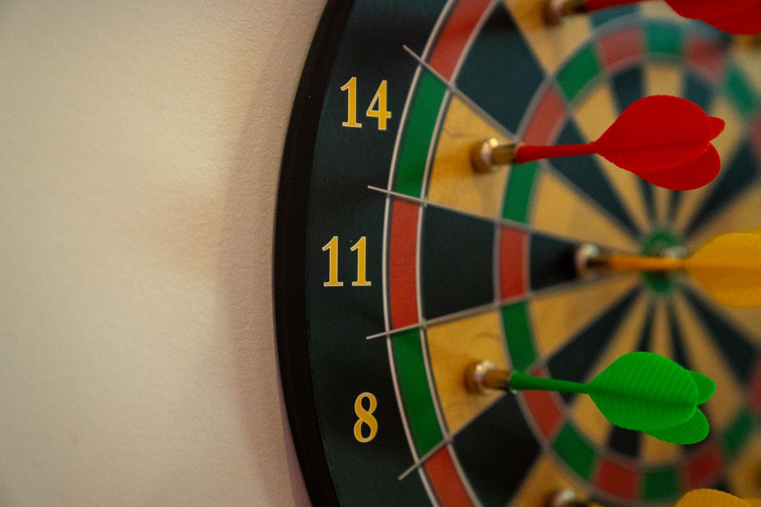 Darts in a social games area