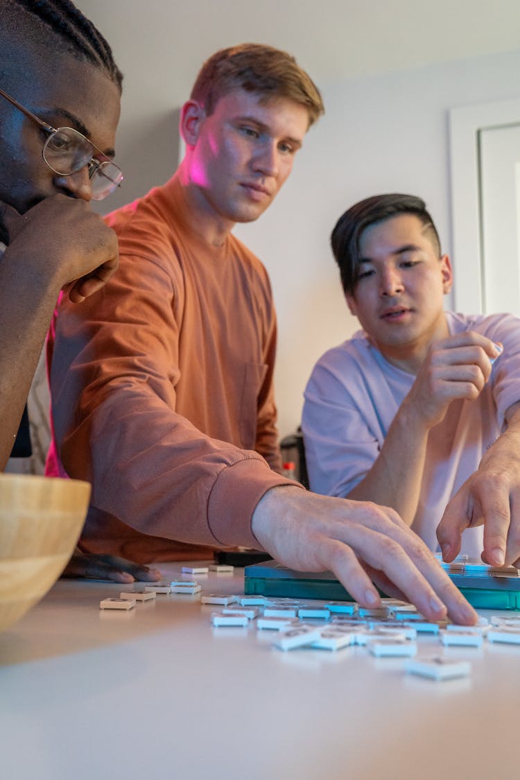 Men Playing Scrabble 