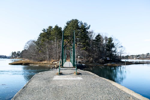 Free stock photo of bridge, maine, over water Stock Photo