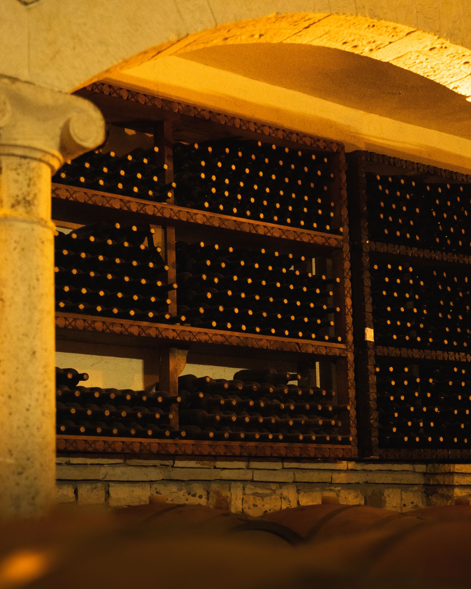 Wine cellar bottles