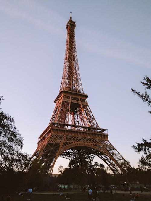 Low-Angle Shot of Eiffel Tower