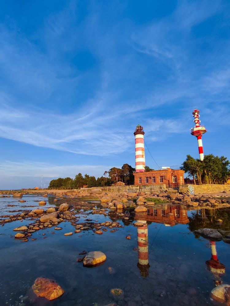 Buildings On The Coast Of Sosnovy Bor, Leningrad Oblast, Russia 