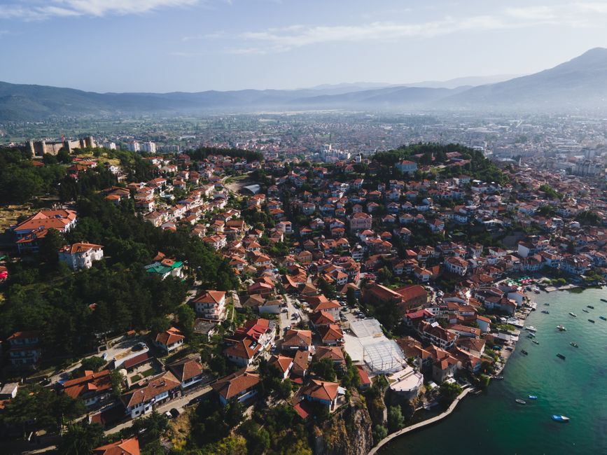 Exterior view of Ohrid 'St. Paul the Apostle' Airport in North Macedonia