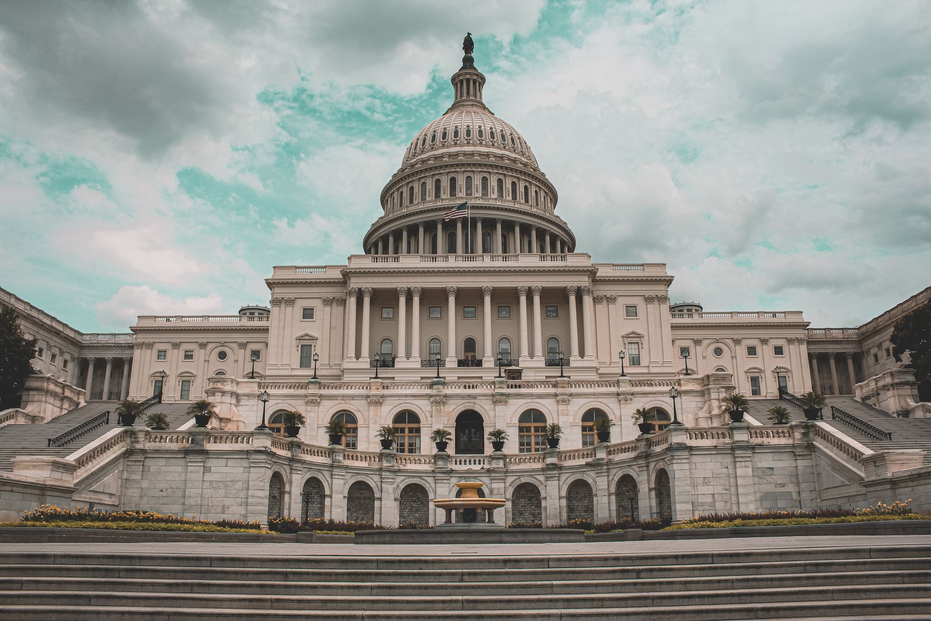 Washington'da ABD Kongre binası geniş plan