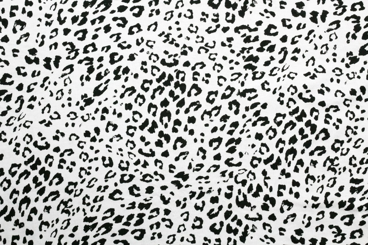 high resolution image of black and white cheetah pattern fabric ideal