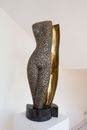 Gold and Black Ceramic Vase
