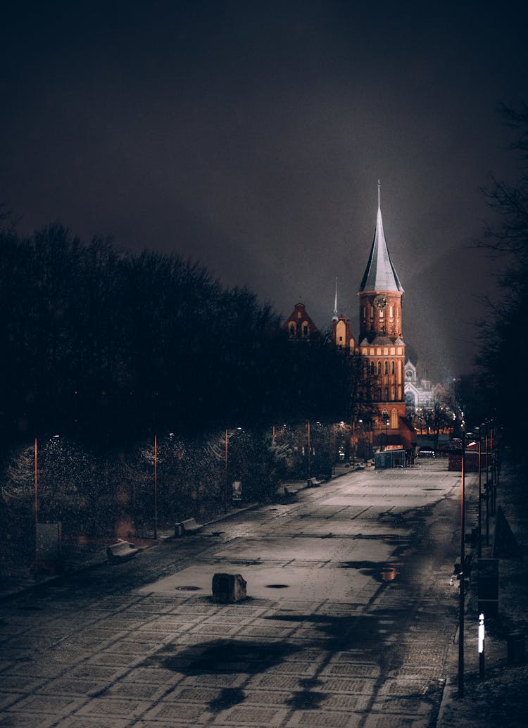 Drone Photography Of Park During Nighttime