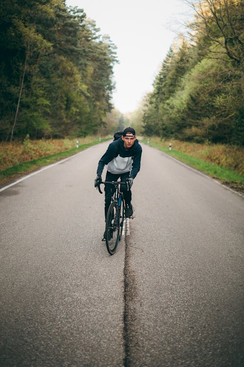 A Man Riding a Bicycle