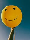 Close-Up Shot of a Person Holding a Yellow Balloon