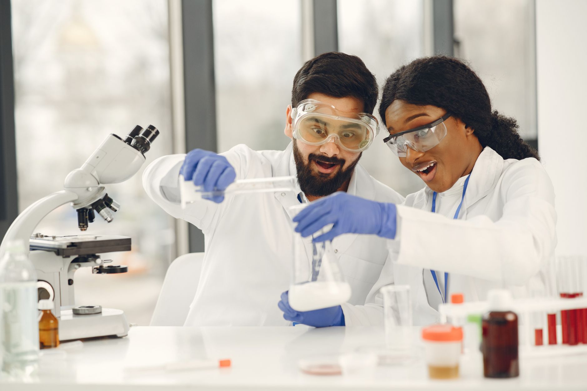 Scientists collaborate on an exciting lab experiment with surprising results.