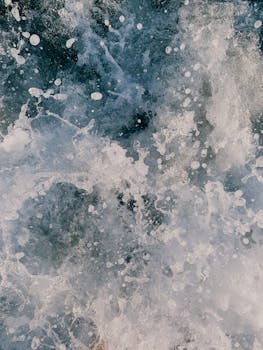 Captivating abstract art with dynamic motion of water splash and textures.