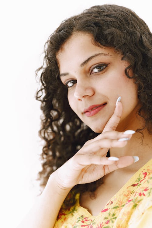 Woman in Floral Shirt