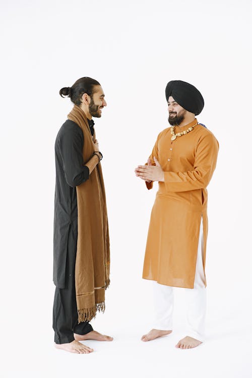 Free Happy Men in Traditional Clothing Stock Photo