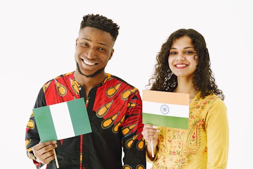 Foto d'estoc gratuïta de bandera índia, bandera nigeriana, banderes