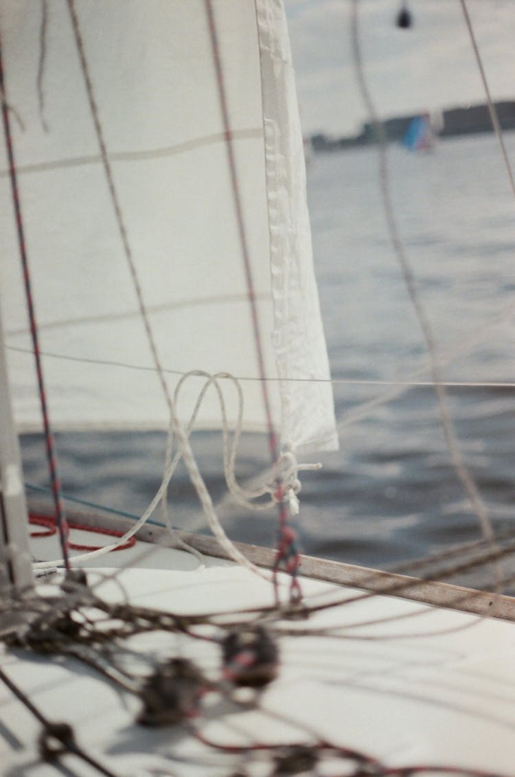 Yacht On Lake In Close Up