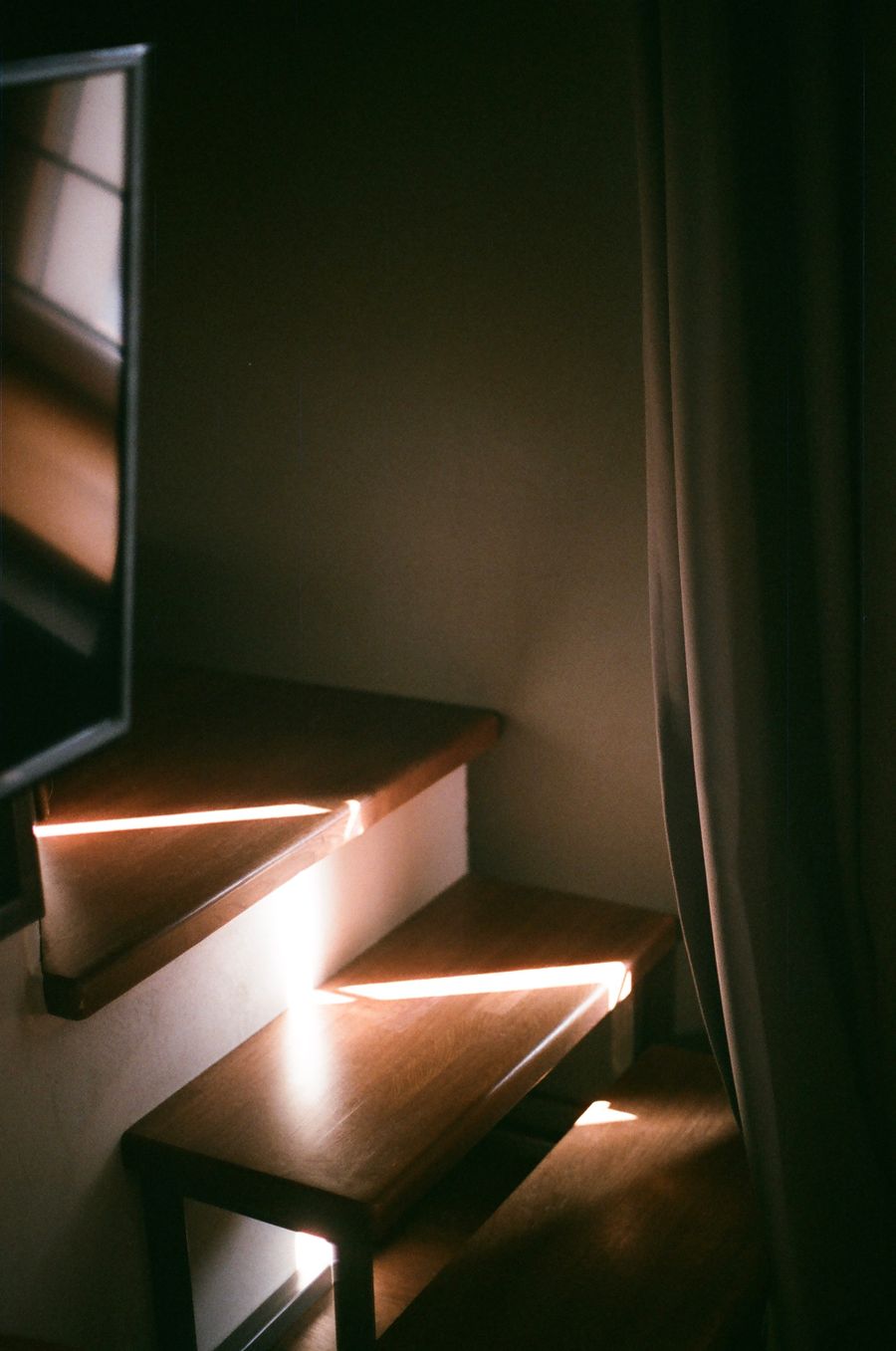 Gradas interiores fabricadas en madera