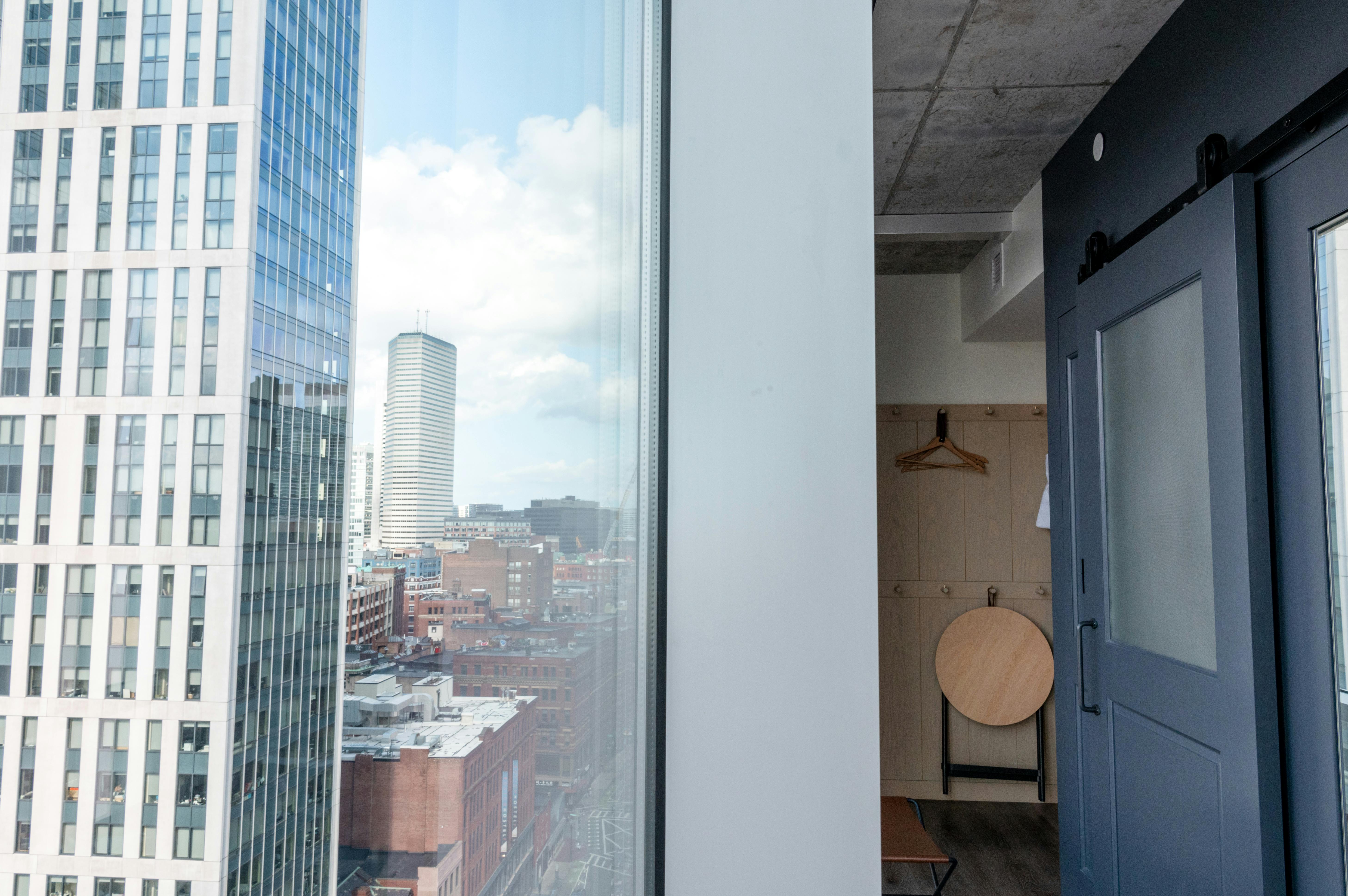 Luxury apartment interior with city view - luxury living chicago apartments