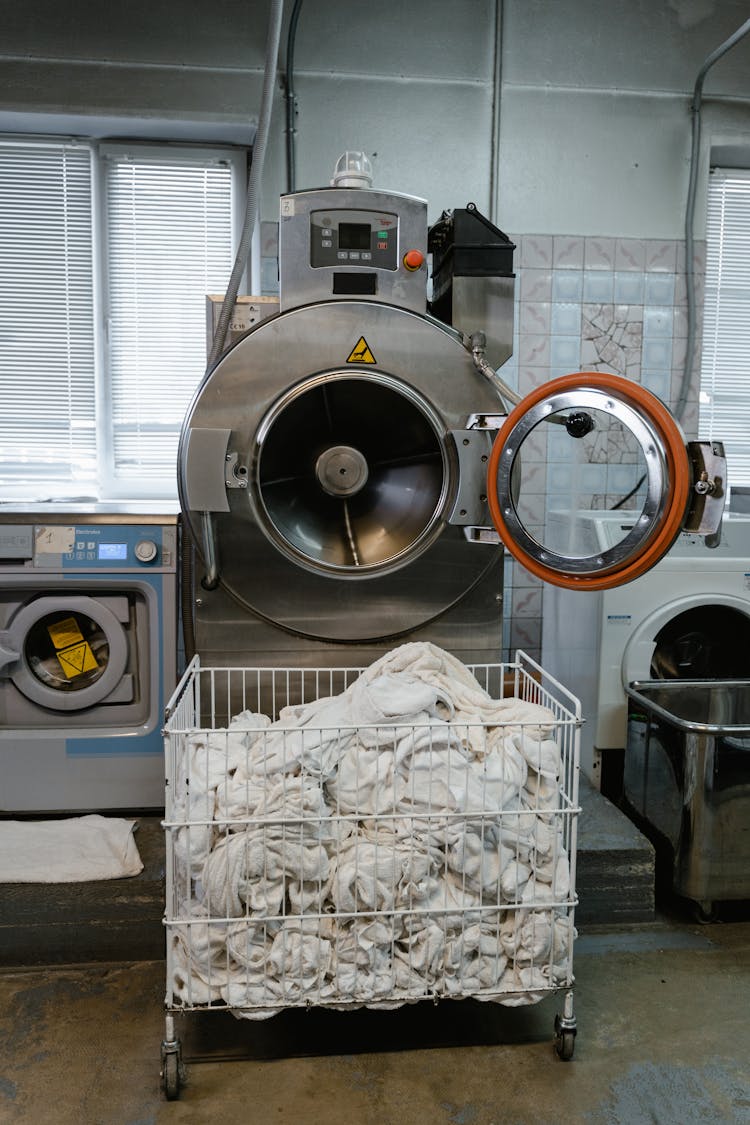 Dryer Machine In A Laundry Shop