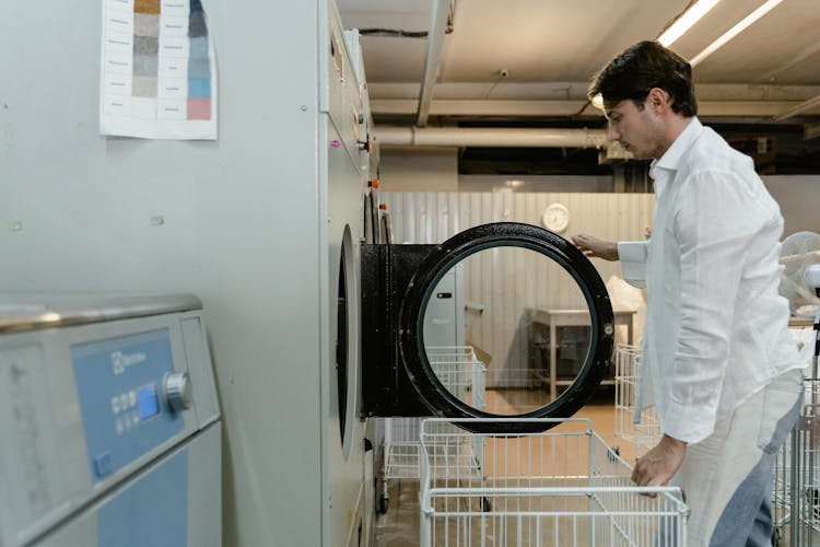 Man In A Public Launderette