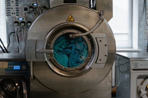 Fabrics Inside Automatic Washing Machine