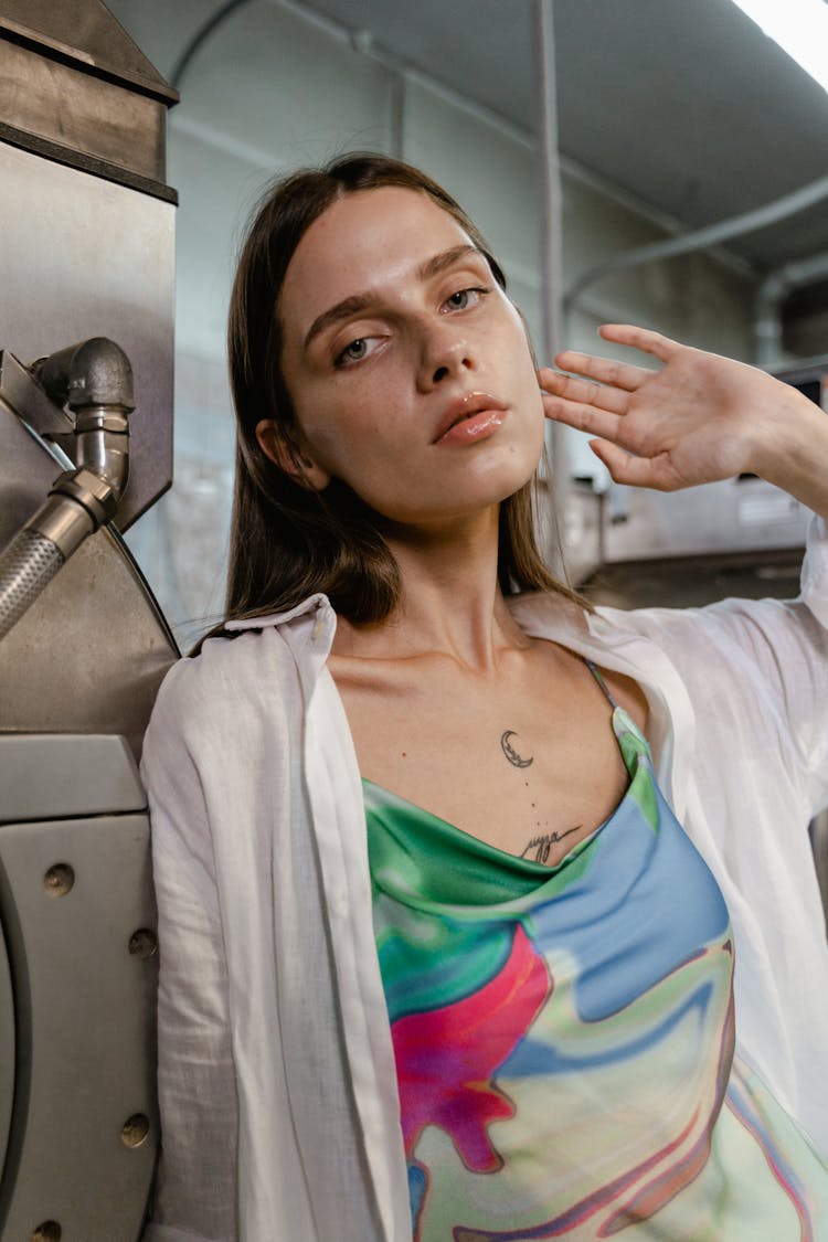 Woman In A Public Launderette