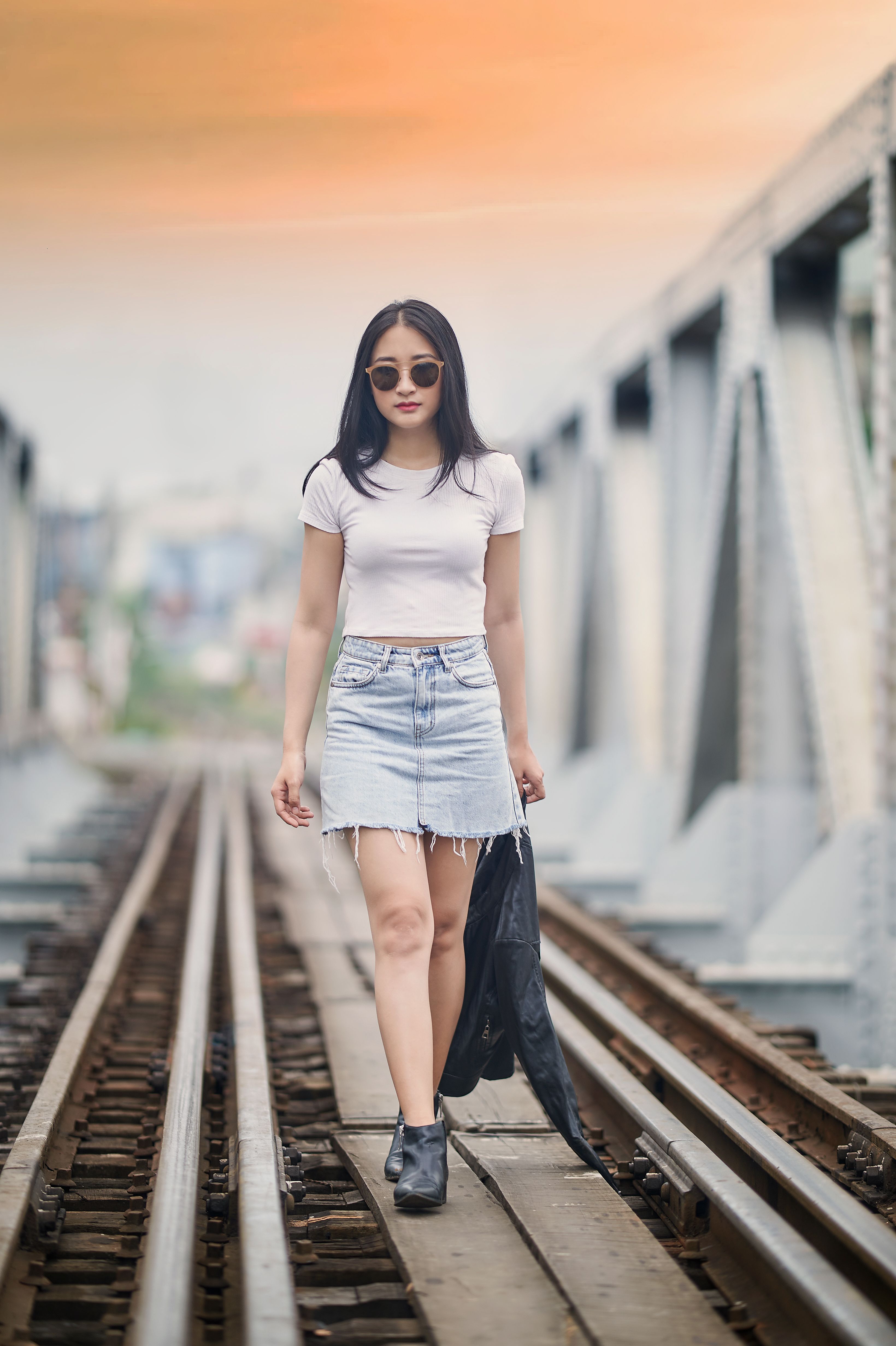 Saia Jeans Longa