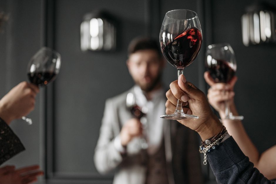 Sommeliers conducting wine tasting on a yacht