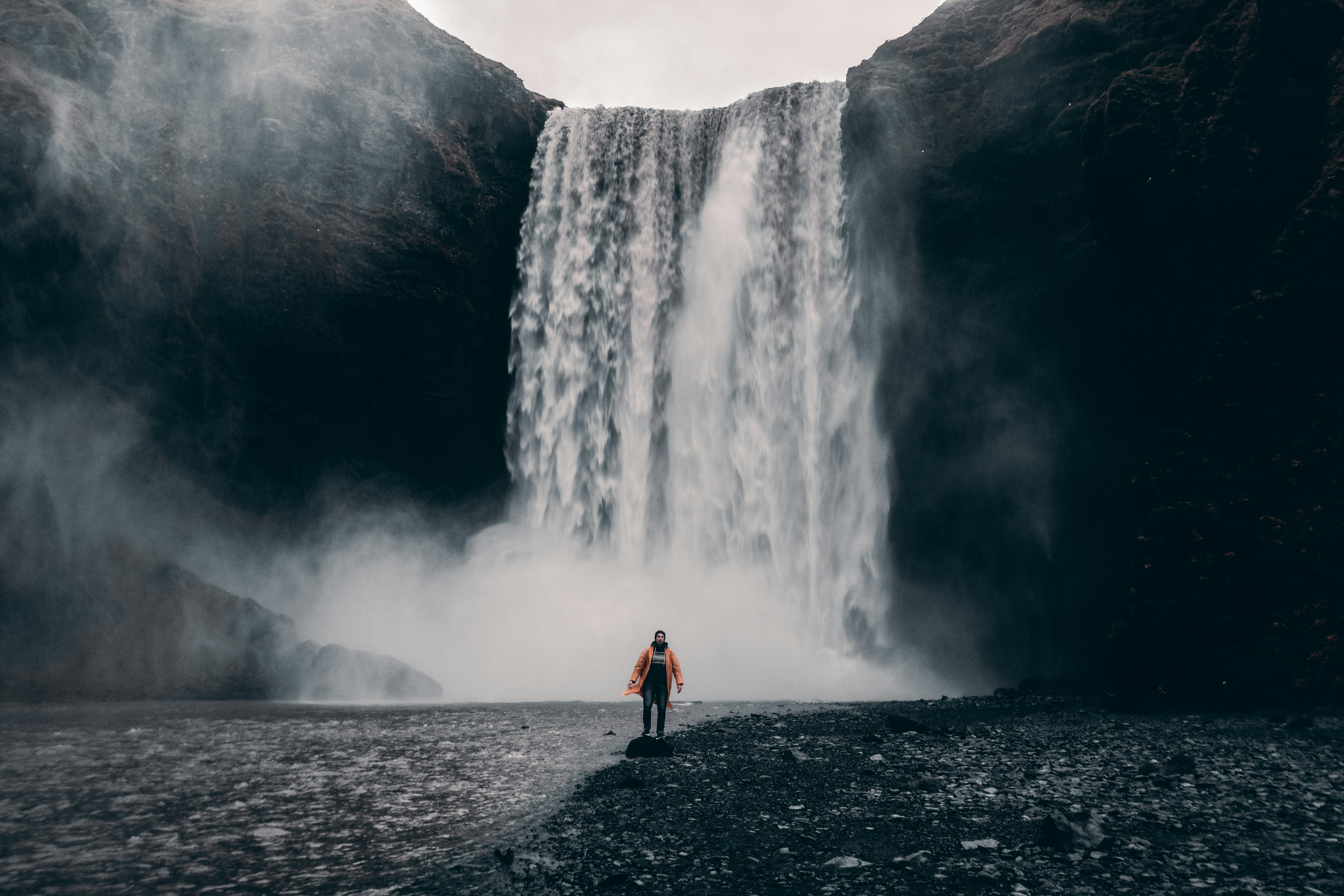 Orange waterfall clearance jacket