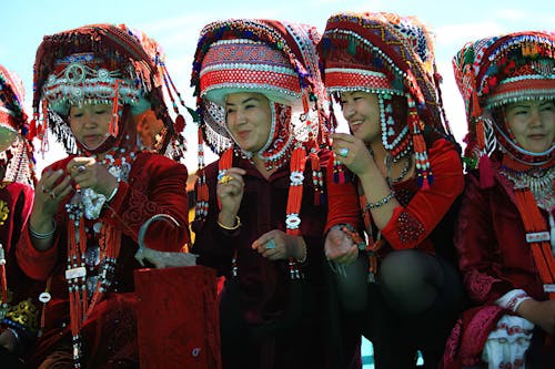 Women Wearing Traditional Clothing 