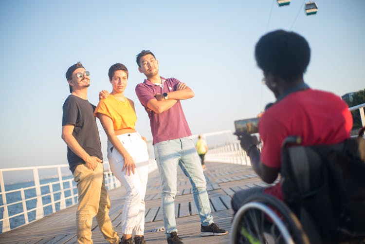 Friends Posing For A Group Photo