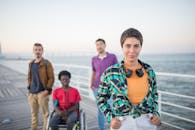 Happy Friends on Pier