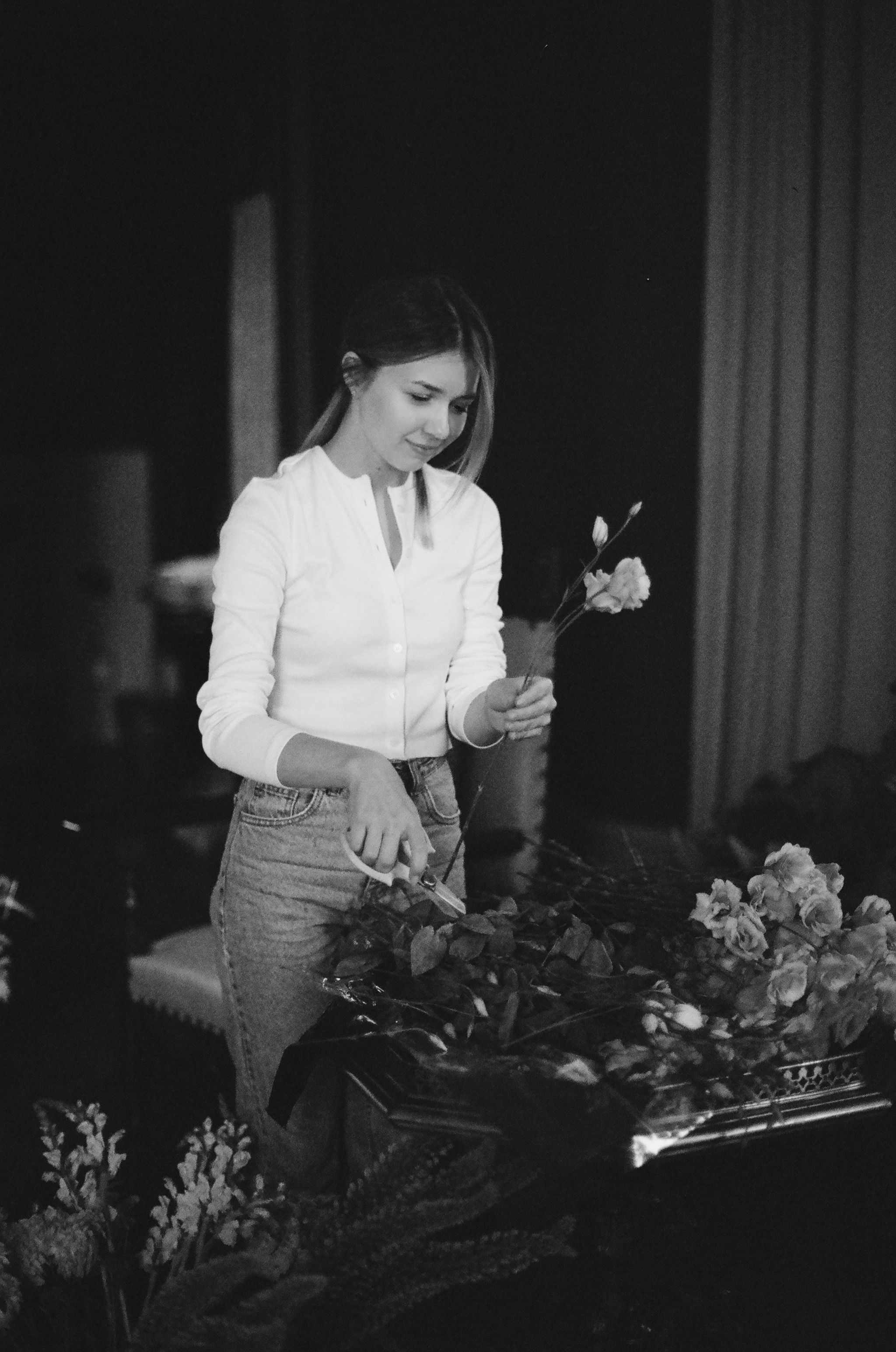 A Woman in White Long Sleeve Shirt · Free Stock Photo